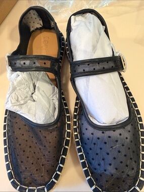 Coconuts by Matisse Black Perforated Mary Jane Slip-On Loafers